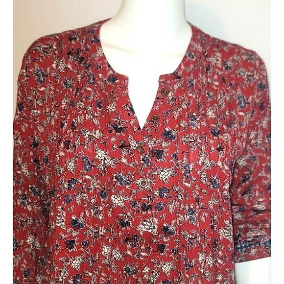 2 Knox Rose Floral Print Blouses - Size S - Picture 9 of 16